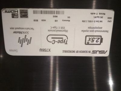 Лот: 11277480. Фото: 1. ASUS X756U. Ноутбуки