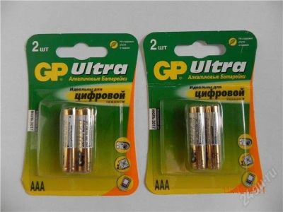Лот: 1408548. Фото: 1. Батарейки ААА GP ultra. Батарейки, аккумуляторы, элементы питания