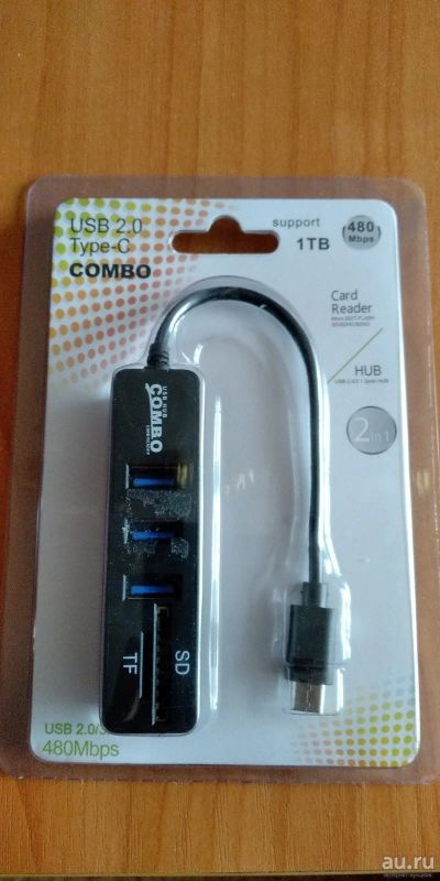 Лот: 14384181. Фото: 1. КартРидер USB HUB COMBO Type-C... Картридеры