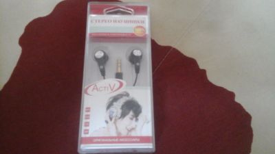 Лот: 11932646. Фото: 1. Стерео наушники актив activ mp3... Красноярск