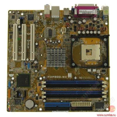 Лот: 2734084. Фото: 1. Материнская плата Asus P4P800-MX... Материнские платы