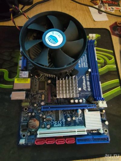 Лот: 16635368. Фото: 1. Xeon E5430 + ASRock G41M-V3S Читаем... Комплекты запчастей