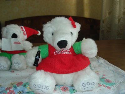 Лот: 1536317. Фото: 1. Медведь Кока-Кола, Coca-Cola. Мягкие