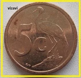 Лот: 17027887. Фото: 1. ЮАР 5 центов 2011, надпись на... Африка
