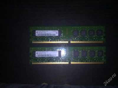 Лот: 1097142. Фото: 1. Оперативная память DDR2 2*1gb... Оперативная память