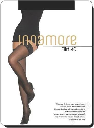 Лот: 2157097. Фото: 1. чулки Innamore Flirt 40. Колготки, чулки