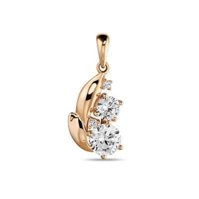 Лот: 24649472. Фото: 1. Подвеска с фианитами. Кулоны, подвески