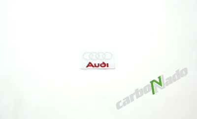 Лот: 14363466. Фото: 1. Нашивка AUDI белая. Нашивки, шевроны, погоны