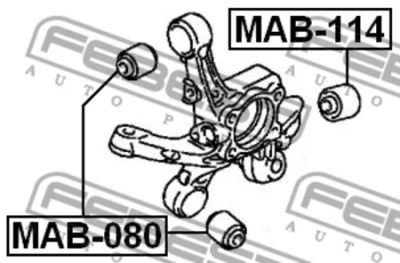 Лот: 18592590. Фото: 1. Сайлентблок задней тяги MAB-080... Ходовая, подвеска, рулевое управление