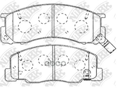 Лот: 21871555. Фото: 1. Pn1405 Nibk Колодки Тормозные... Тормозная система