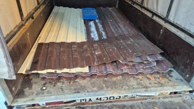 Лот: 24635999. Фото: 1. Забор из профлиста бу. 34 пог... Ворота, заборы, шлагбаумы