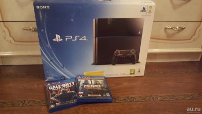 Лот: 8878973. Фото: 1. Playstation 4. PS4 + 4 диска... Игровые приставки, консоли