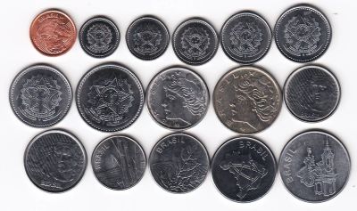 Лот: 11913027. Фото: 1. Бразилия 16 монет. Наборы монет