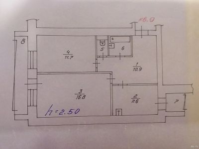 Лот: 15027569. Фото: 1. Квартира 2-ух комнатная, 54.8... Квартиры, студии