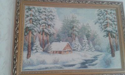 Лот: 6400274. Фото: 1. Картина, вышитая крестом 9. Вышивание