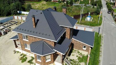 Лот: 17079696. Фото: 1. Металлочерепица Серого матового... Кровельные материалы