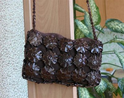 Лот: 2463426. Фото: 1. Сумочка hand-made из кокоса. Сумки