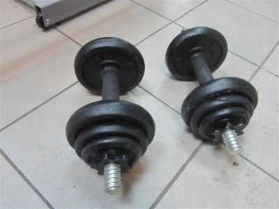 Лот: 2513150. Фото: 1. гантель 10 кг. метал. окрашен. Гантели