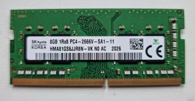 Лот: 18088390. Фото: 1. ОЗУ 8GB DDR4 hynix HMA81GS6JJR8N-VK. Оперативная память