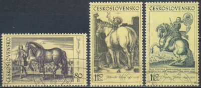 Лот: 25646098. Фото: 1. 1969. Чехословакия. Лошади. н... Марки