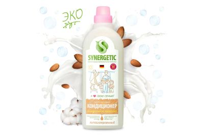 Лот: 23951412. Фото: 1. Кондиционер для белья 1 л SYNERGETIC... Бытовая химия