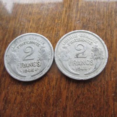 Лот: 23276061. Фото: 1. Монета 2 два франк Франция 1944... Европа