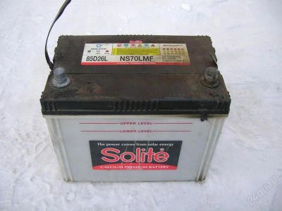 Лот: 1536288. Фото: 1. Аккумулятор Solite 63 А/Ч б/у... Электрооборудование