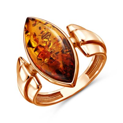 Лот: 23795339. Фото: 1. Серебряное кольцо с янтарем. Кольца, перстни
