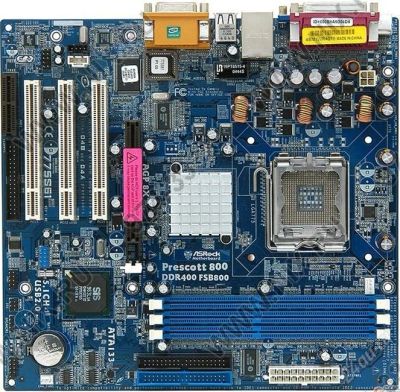 Лот: 120206. Фото: 1. Материнская плата Asrock 775S61... Материнские платы