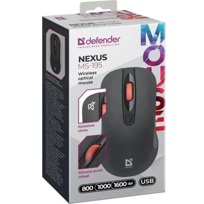 Лот: 22143099. Фото: 1. МЫШЬ БЕСПРОВ. DEFENDER NEXUS MS-195... Клавиатуры и мыши