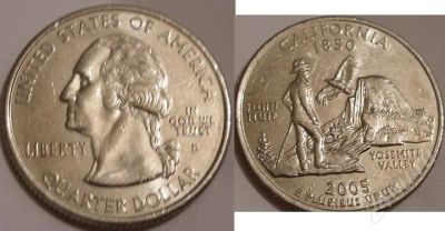 Лот: 13121. Фото: 1. 25 центов США 2005года со штатом... Красноярск