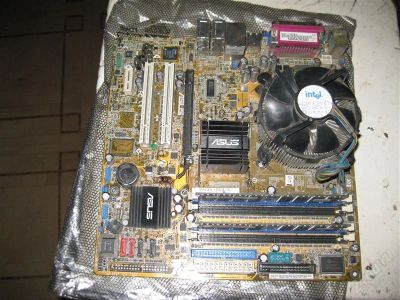 Лот: 2474987. Фото: 1. ASUS P5GD1-HVM+ пень 3ггц+1 гб... Материнские платы