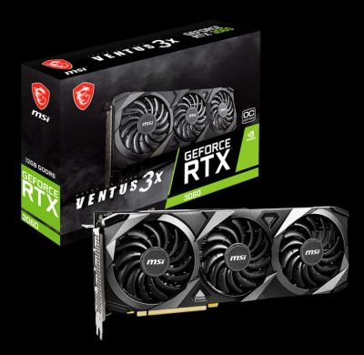 Лот: 17090516. Фото: 1. geforce RTX 3060 ventus 3x 12g... Видеокарты