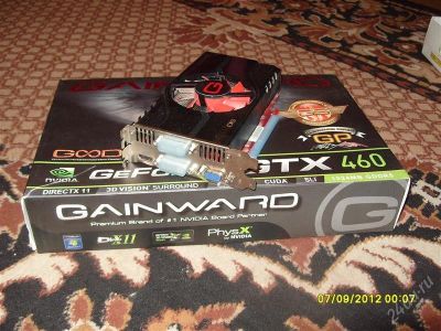 Лот: 2080632. Фото: 1. Gainward GTX460 Golden sample... Видеокарты