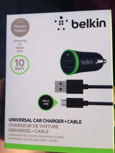 Лот: 4388223. Фото: 1. Зарядное устройство Belkin автомобильное... Зарядные устройства, блоки питания, адаптеры сетевые для смартфонов