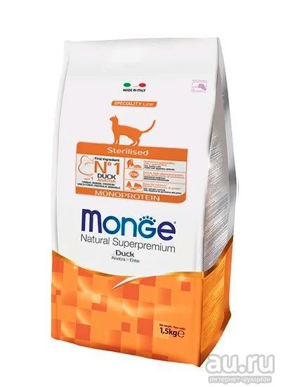 Лот: 17893861. Фото: 1. Monge (Монж) Cat Monoprotein Sterilised... Корма
