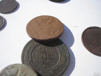 Лот: 8178538. Фото: 1. Денга 1748 года. Брак смещение... Россия до 1917 года