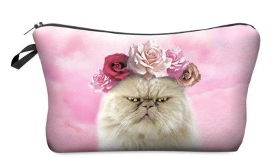 Лот: 7054892. Фото: 1. Косметичка женская с кошкой. Аксессуары