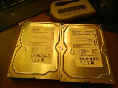 Лот: 5733957. Фото: 1. 2 идентичных диска WD на 250 Гб... Жёсткие диски (HDD)