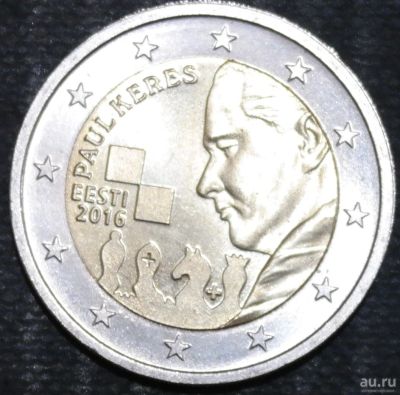 Лот: 12809184. Фото: 1. Эстония. 2 евро. 1916 год. Пауль... Остальные страны