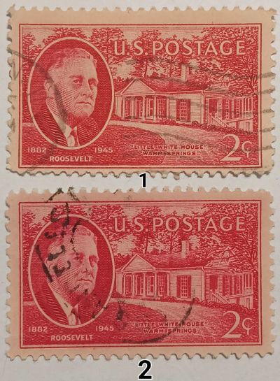 Лот: 25783328. Фото: 1. Марки_США, 2 цента 1945 г., Рузвельт... Марки