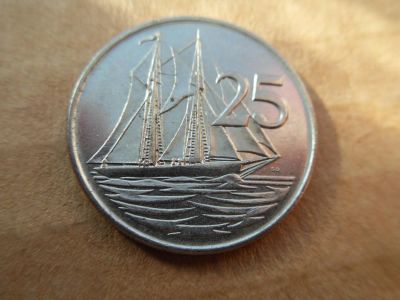 Лот: 11201396. Фото: 1. Каймановы острова 25 центов 1992. Америка