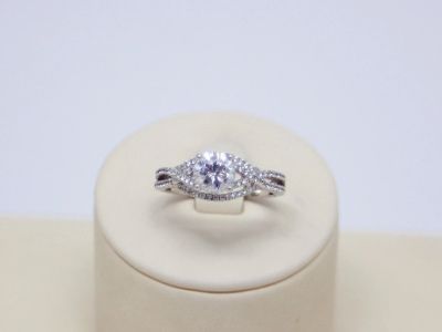 Лот: 14755726. Фото: 1. СЕРЕБРЯНОЕ КОЛЬЦО С ЦИРКОНОМ 3... Кольца, перстни