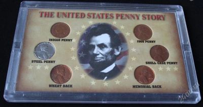 Лот: 1673012. Фото: 1. Набор монет 1 цент, США (6 монет... Наборы монет