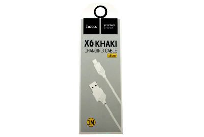 Лот: 9988461. Фото: 1. Кабель Hoco X6 microUSB - USB... Дата-кабели, переходники