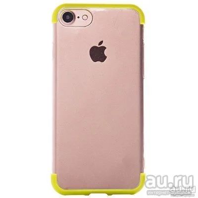 Лот: 12988316. Фото: 1. Чехол iPhone 7/ 8 Силикон Желтый... Чехлы, бамперы