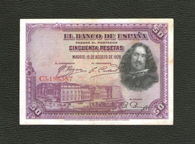 Лот: 10635844. Фото: 1. 50 песет 1928 года. Испания. Отличная... Европа