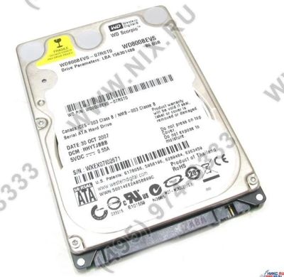 Лот: 4607085. Фото: 1. HDD 80 Gb SATA150 Western Digital... Жёсткие диски (HDD)