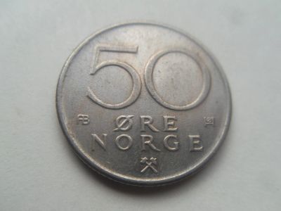 Лот: 10669124. Фото: 1. Норвегия 50 эре 1976. Европа