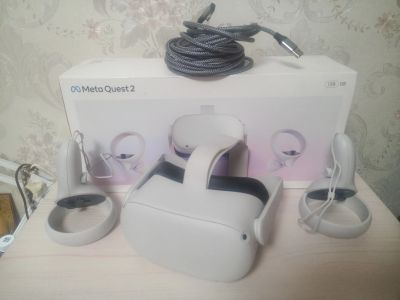 Лот: 19876557. Фото: 1. Oculus Quest 2 128Гб + Кабель... Очки, шлемы виртуальной реальности